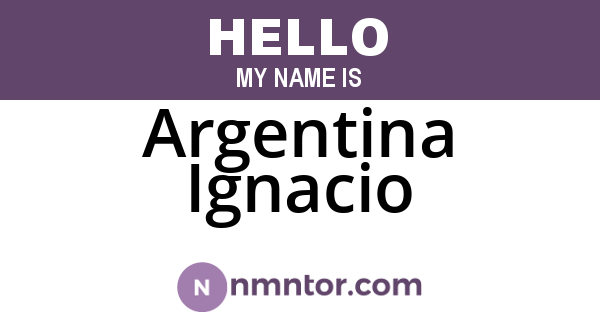 Argentina Ignacio