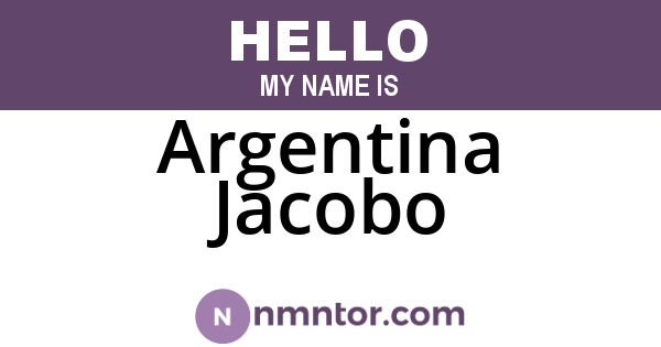 Argentina Jacobo