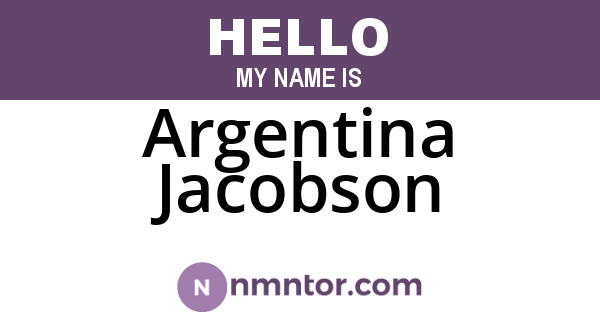Argentina Jacobson