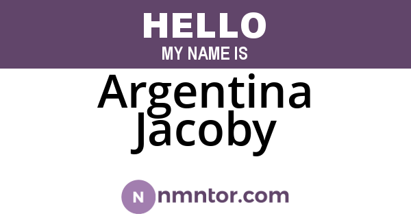 Argentina Jacoby
