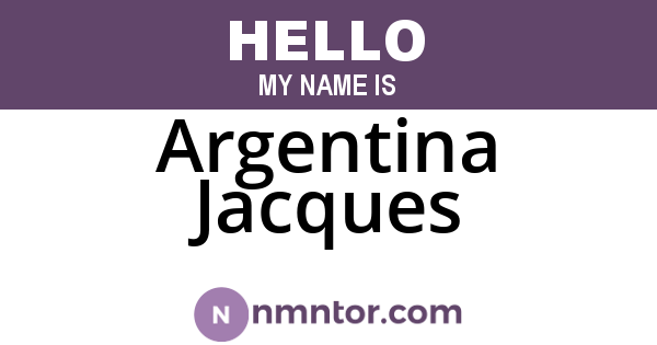 Argentina Jacques