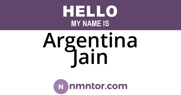 Argentina Jain
