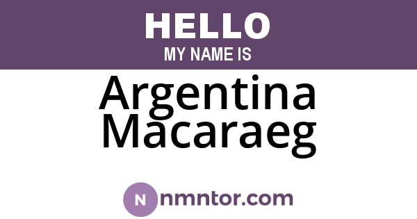 Argentina Macaraeg