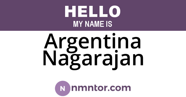 Argentina Nagarajan