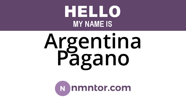 Argentina Pagano