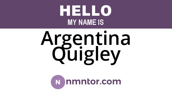 Argentina Quigley