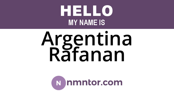 Argentina Rafanan