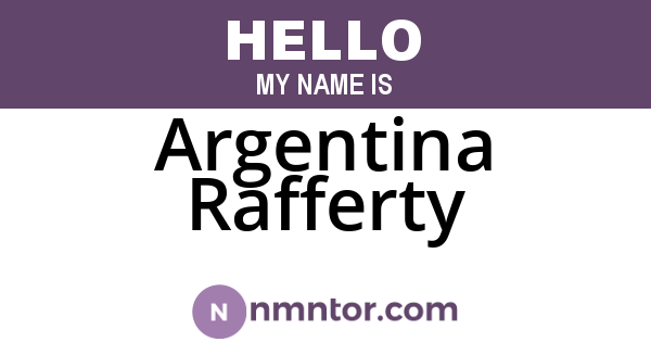 Argentina Rafferty