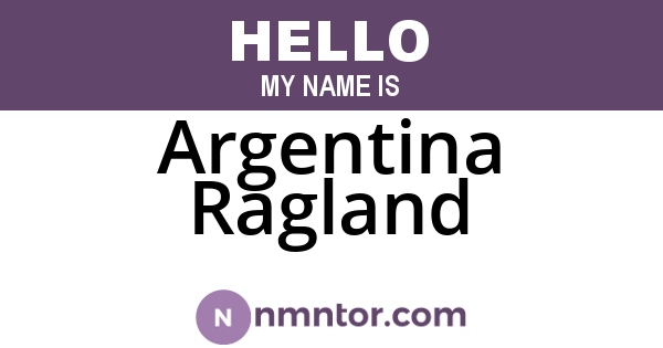 Argentina Ragland