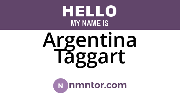 Argentina Taggart