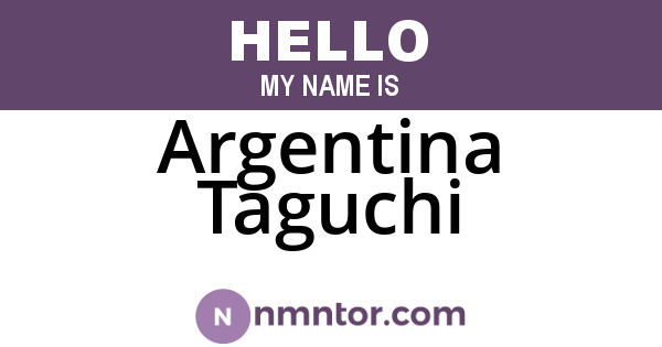 Argentina Taguchi