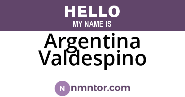 Argentina Valdespino
