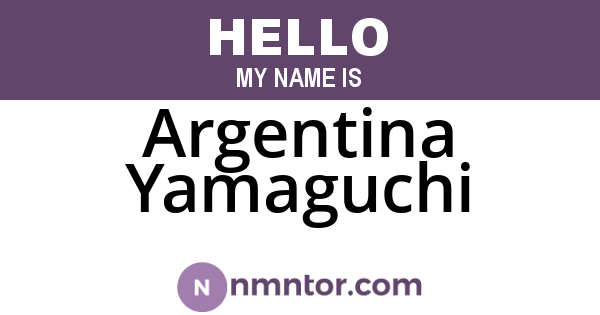 Argentina Yamaguchi
