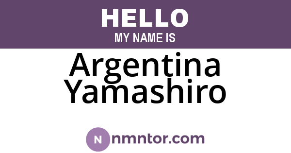 Argentina Yamashiro