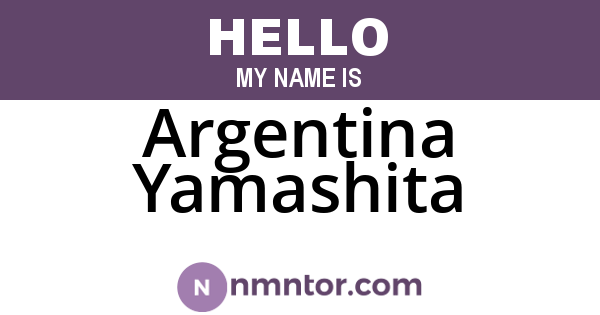 Argentina Yamashita