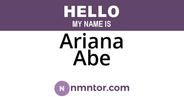 Ariana Abe