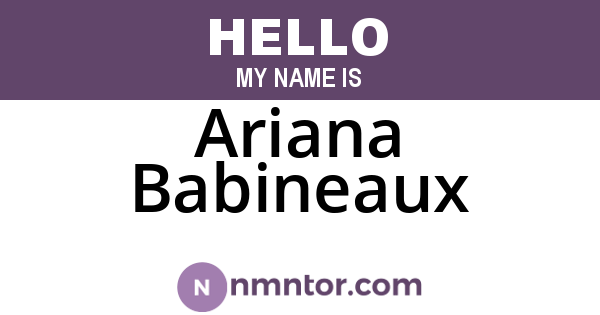 Ariana Babineaux