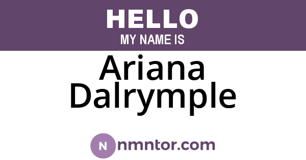 Ariana Dalrymple