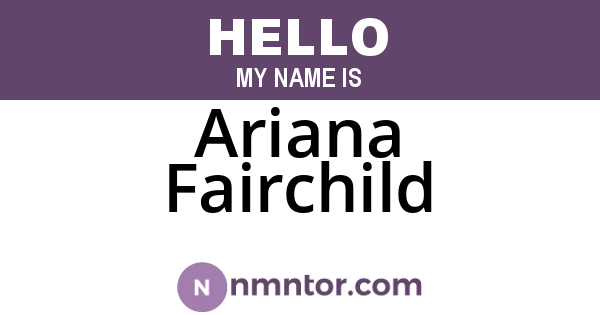 Ariana Fairchild
