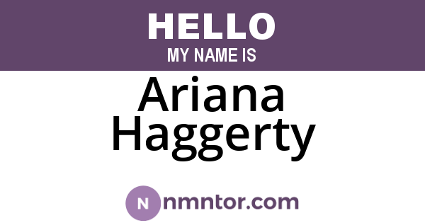 Ariana Haggerty
