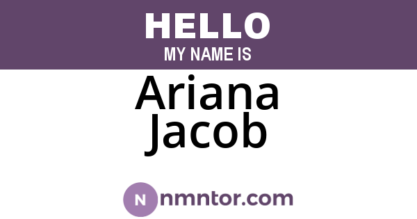 Ariana Jacob