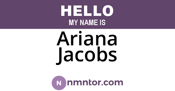 Ariana Jacobs