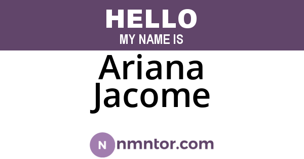 Ariana Jacome