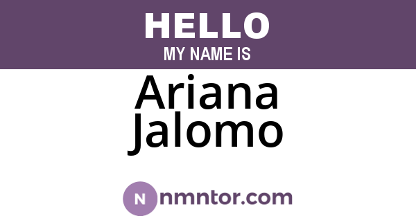 Ariana Jalomo