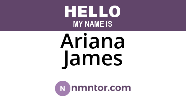 Ariana James