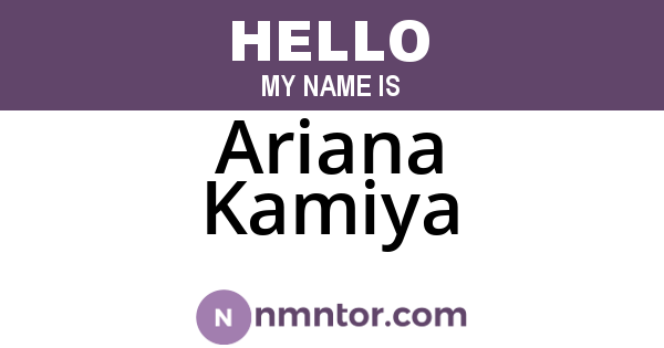 Ariana Kamiya
