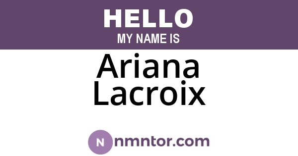 Ariana Lacroix