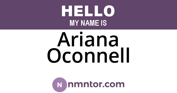Ariana Oconnell