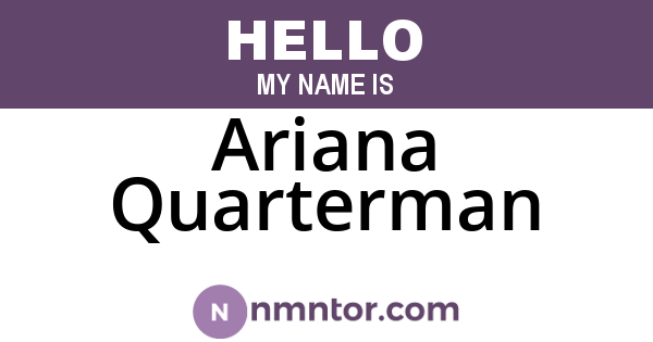 Ariana Quarterman