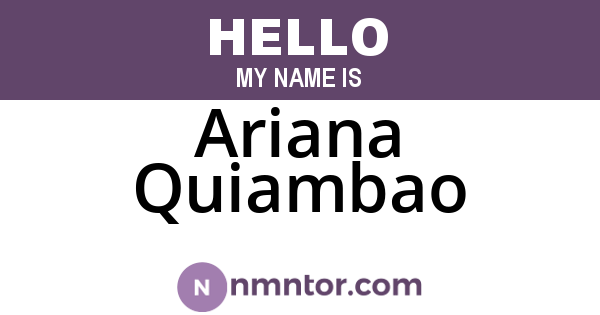 Ariana Quiambao