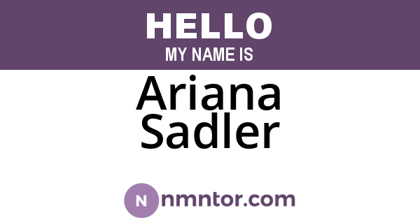 Ariana Sadler