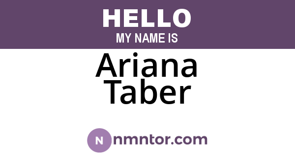 Ariana Taber