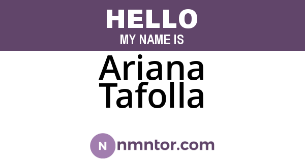 Ariana Tafolla