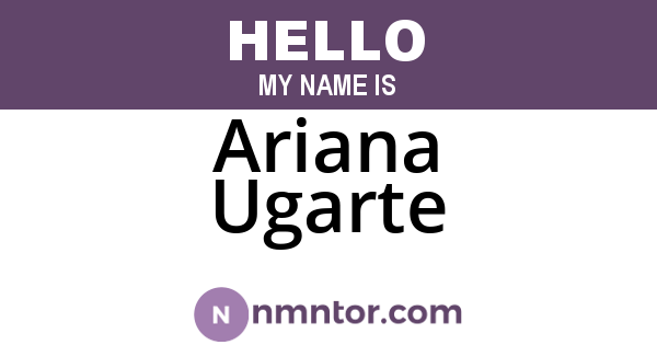 Ariana Ugarte