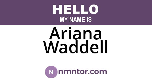 Ariana Waddell