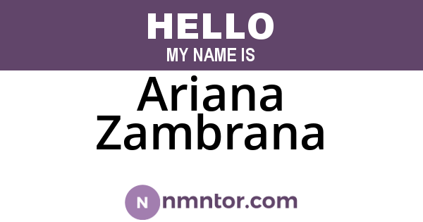 Ariana Zambrana