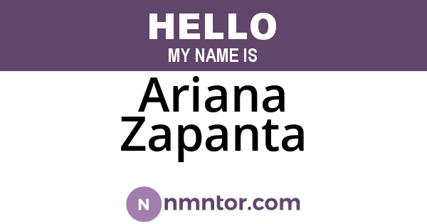 Ariana Zapanta