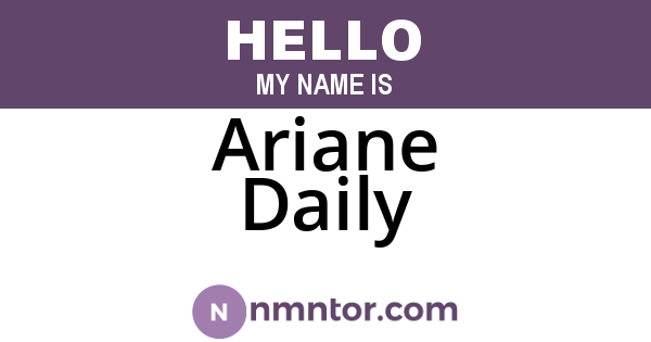 Ariane Daily