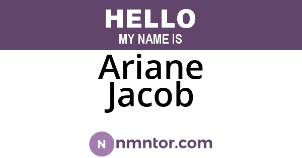 Ariane Jacob