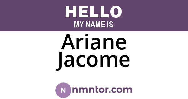 Ariane Jacome