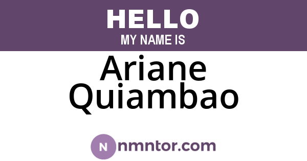 Ariane Quiambao