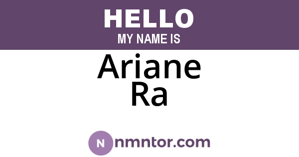 Ariane Ra