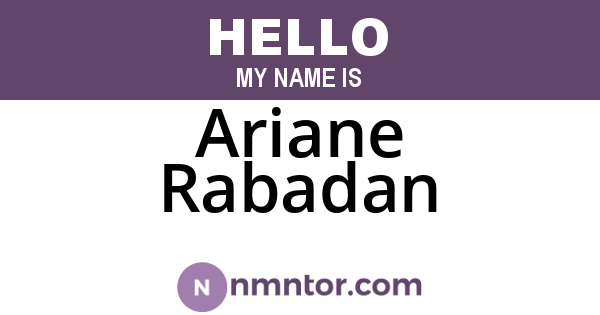 Ariane Rabadan