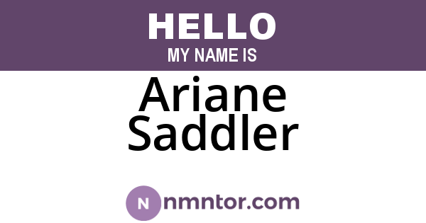 Ariane Saddler