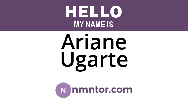 Ariane Ugarte