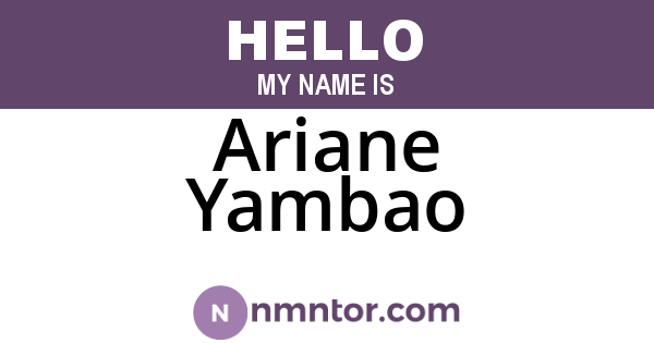 Ariane Yambao